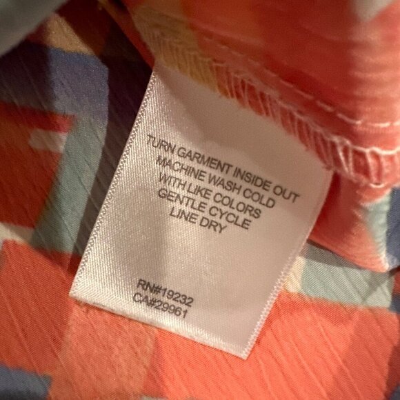 ALFRED DUNNER WOMENS 2X GEOMETRIC SHAPE BLOUSE LONG SLEEVE SHIRT - Picture 6 of 7